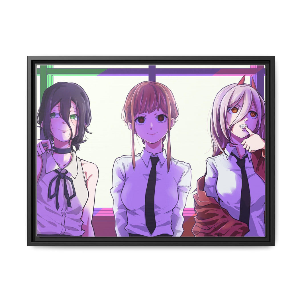 Anime Chainsaw Man Canvas Framed Art Print