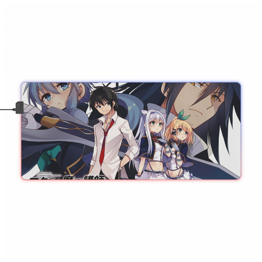 Rokudenashi Majutsu Koushi To Akashic Records Sistine Fibel, Glenn Radars, Rumia Tingel, Albert Frazer RGB LED Mouse Pad (Desk Mat)