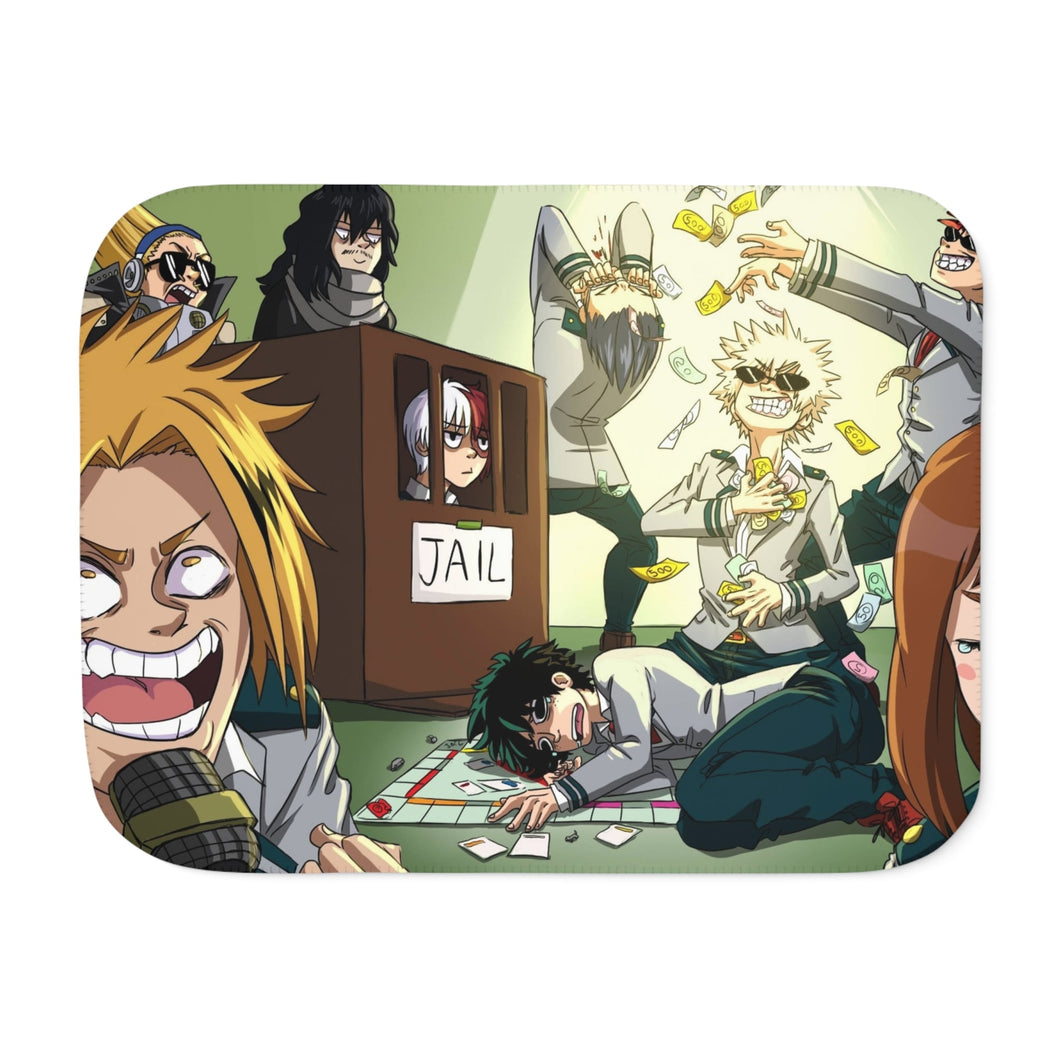 My Hero Academia Izuku Midoriya, Katsuki Bakugou, All Might, Tenya Iida, Shouta Aizawa Sherpa Blanket