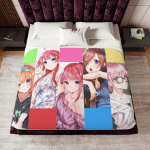 Load image into Gallery viewer, The Quintessential Quintuplets Miku Nakano, Itsuki Nakano, Nino Nakano, Yotsuba Nakano, Ichika Nakano Sherpa Blanket
