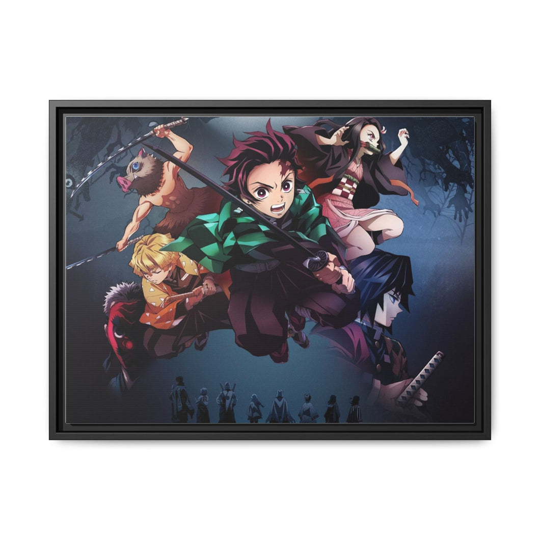 Anime Demon Slayer: Kimetsu no Yaiba Canvas Framed Art Print