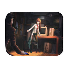Load image into Gallery viewer, Okabe and Kurisu Time Jump Sherpa Blanket

