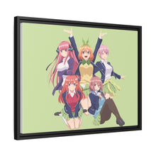 Load image into Gallery viewer, The Quintessential Quintuplets Miku Nakano, Itsuki Nakano, Nino Nakano, Yotsuba Nakano, Ichika Nakano Canvas Framed Art Print
