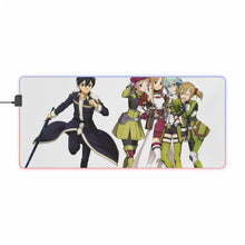 Load image into Gallery viewer, Sword Art Online Kazuto Kirigaya, Asuna Yuuki, Rika Shinozaki RGB LED Mouse Pad (Desk Mat)
