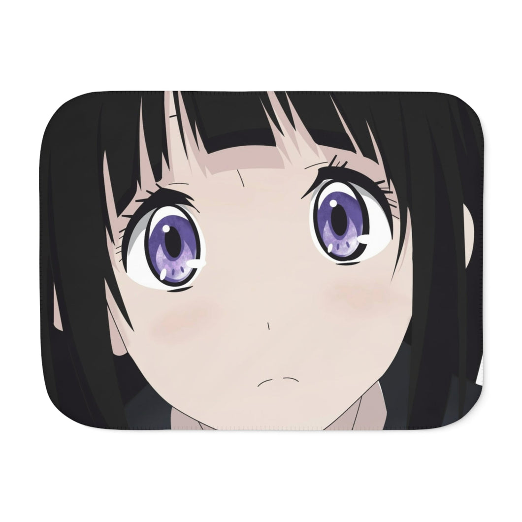 Eru Chitanda  Face Sherpa Blanket