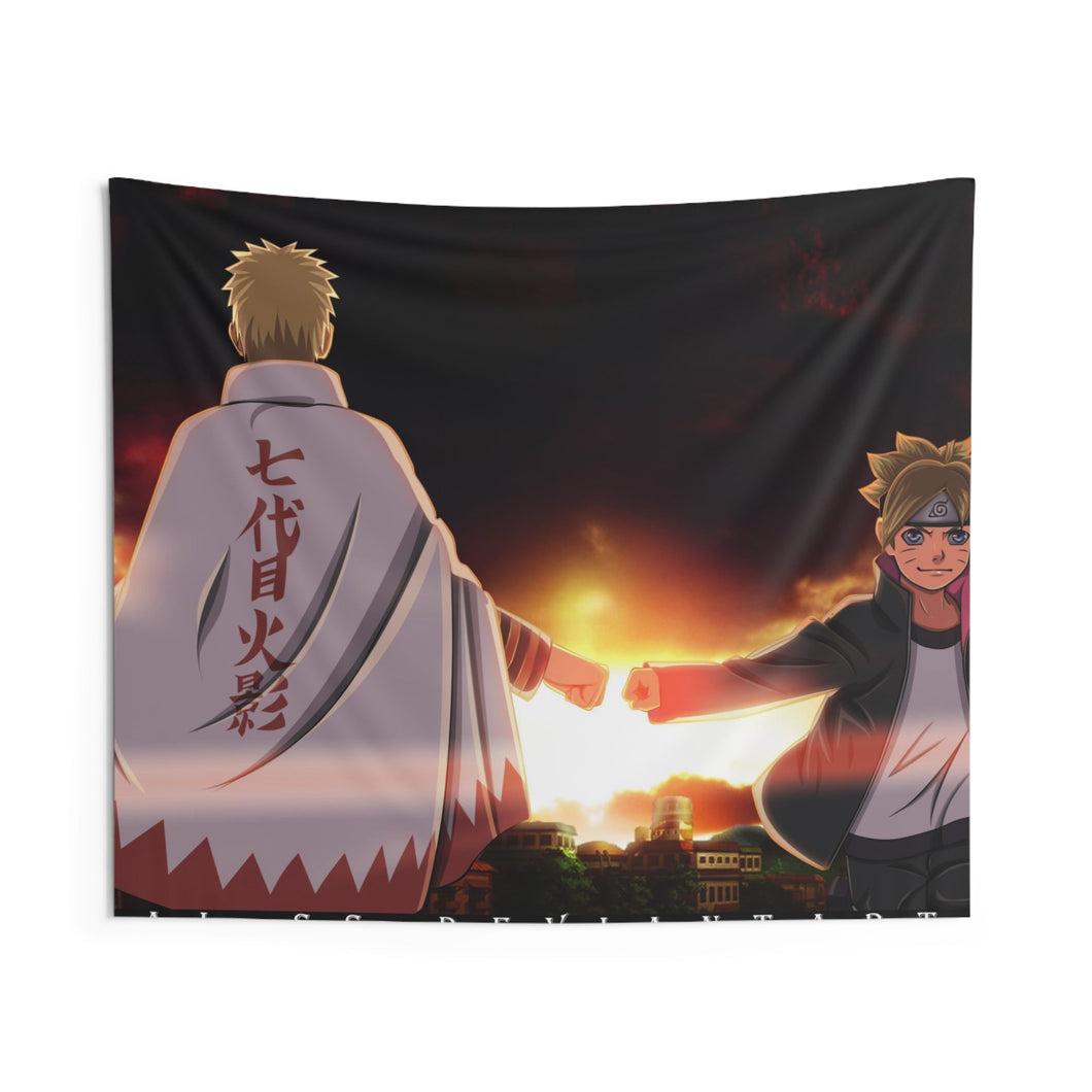 Boruto and Naruto Indoor Wall Tapestry