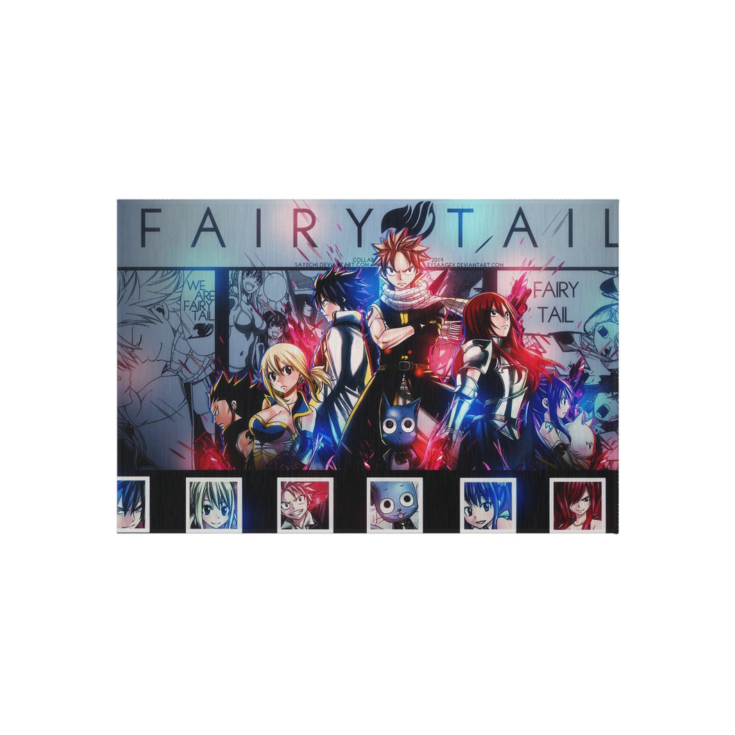 Fairy Tail Natsu Dragneel, Erza Scarlet, Gray Fullbuster, Lucy Heartfilia, Happy Rug