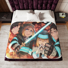 Load image into Gallery viewer, Anime Fire Force Sherpa Blanket
