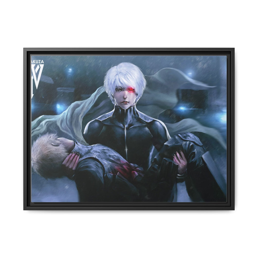 Kaneki and Hide Canvas Framed Art Print