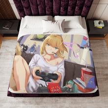 Load image into Gallery viewer, Saber Lily Sherpa Blanket
