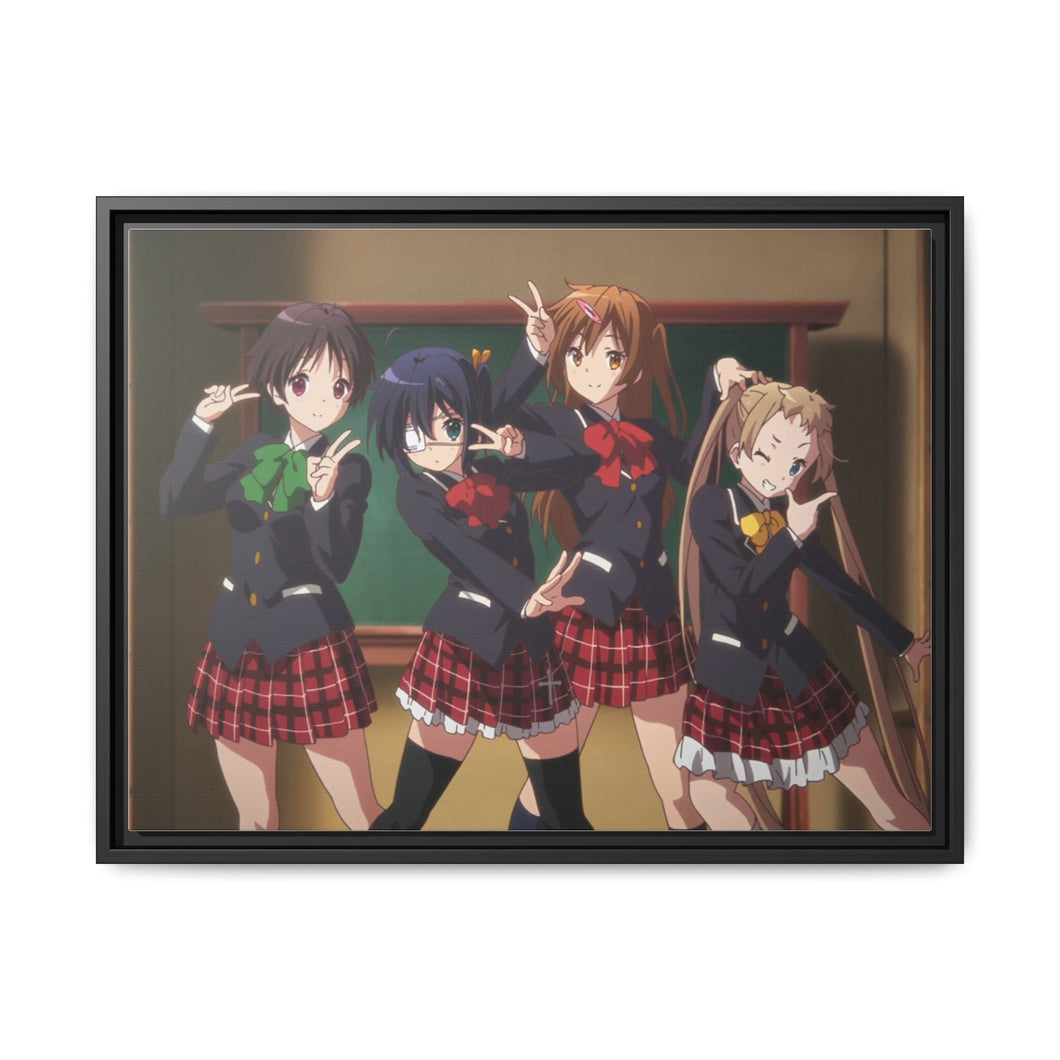 Chuunibyou Girls Canvas Framed Art Print