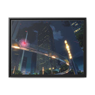 Tokyo SkyNight Canvas Framed Art Print