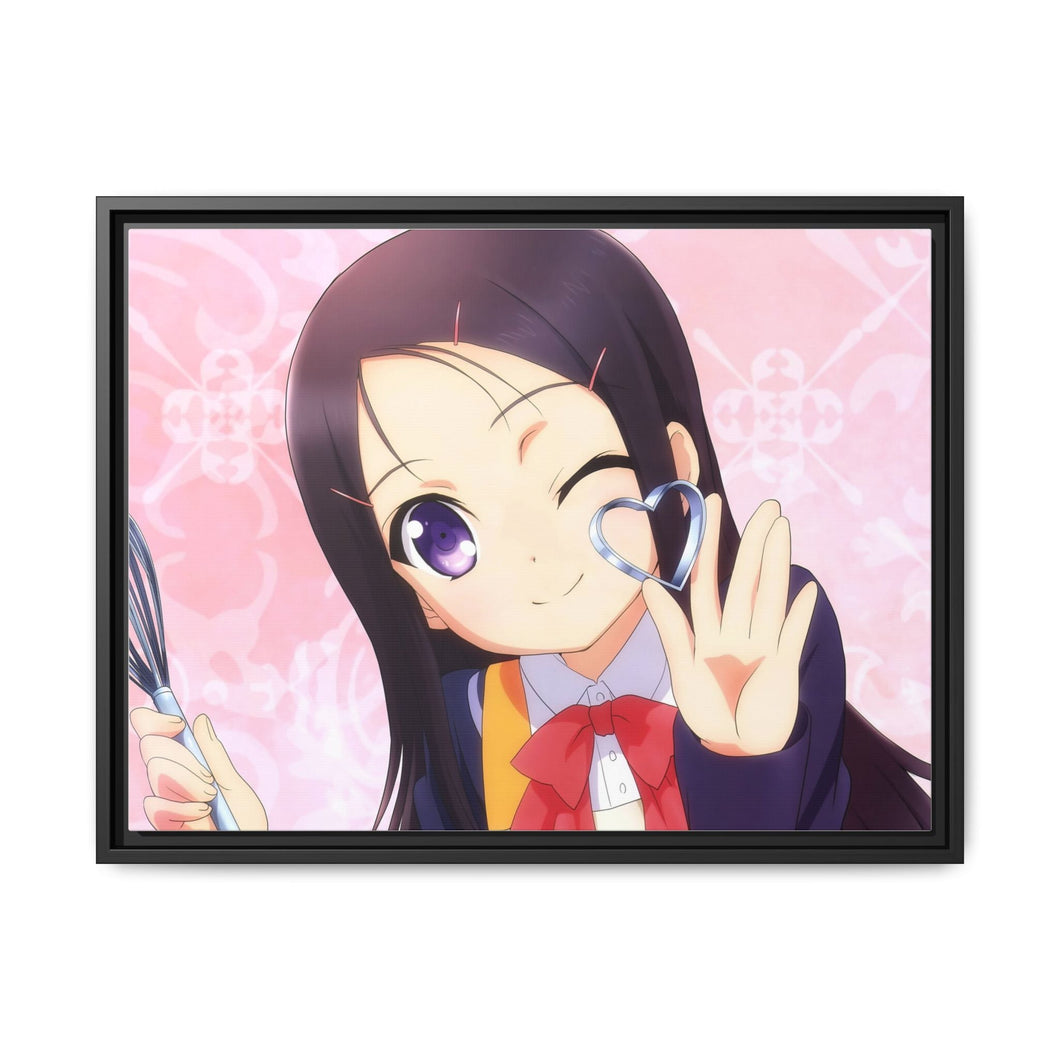 Ayumi Otosaka smilling Canvas Framed Art Print