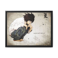 L (Death Note) Canvas Framed Art Print