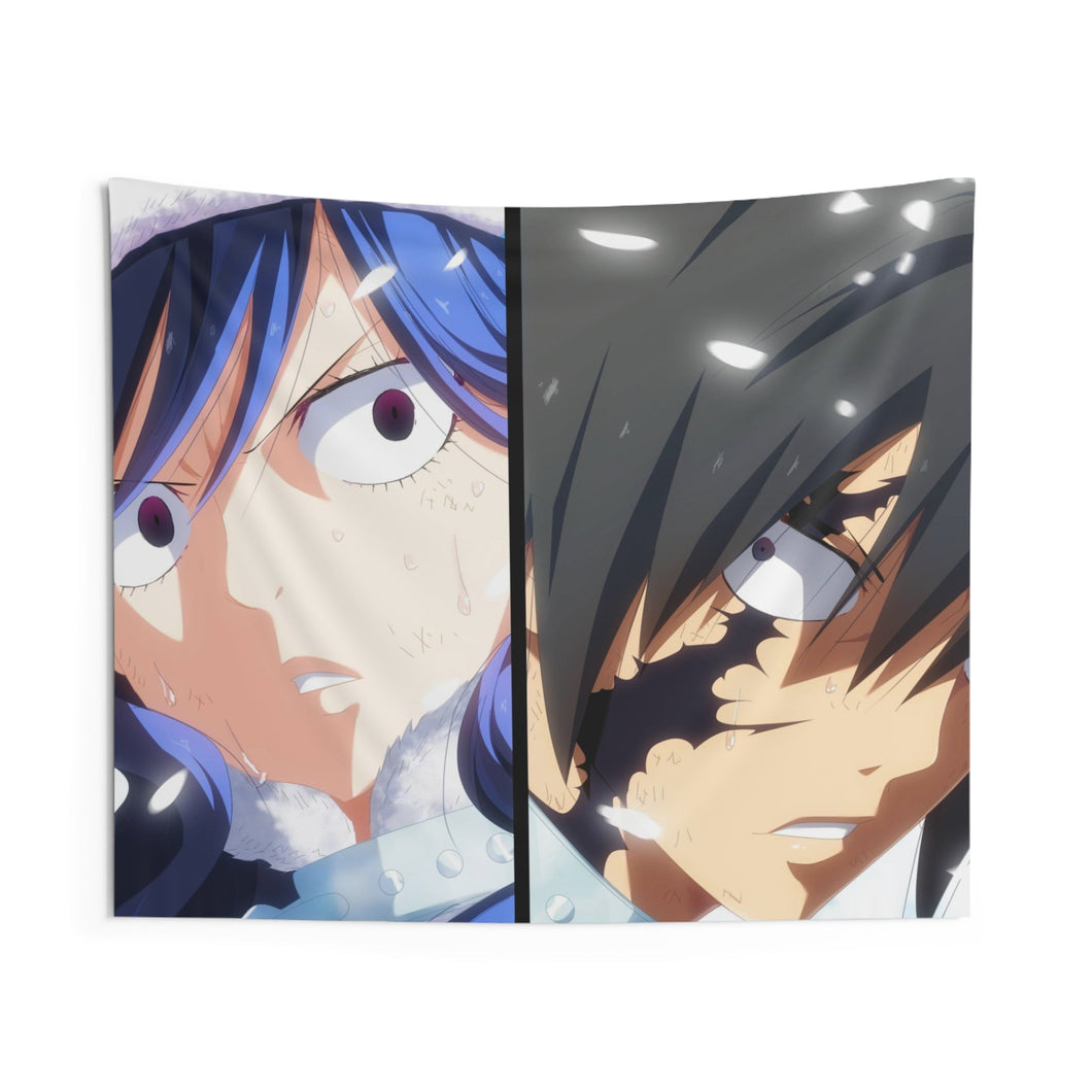Fairy Tail Gray Fullbuster, Juvia Lockser Indoor Wall Tapestry