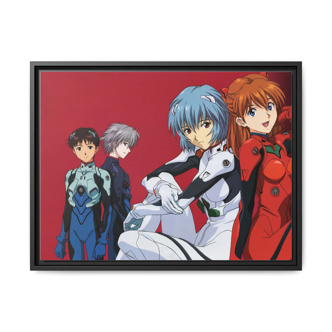 Neon Genesis Evangelion Shinji Ikari, Rei Ayanami, Kaworu Nagisa Canvas Framed Art Print