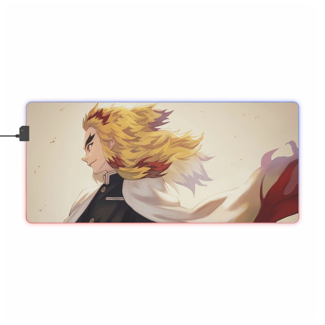 Kyojuro Rengoku RGB LED Mouse Pad (Desk Mat)