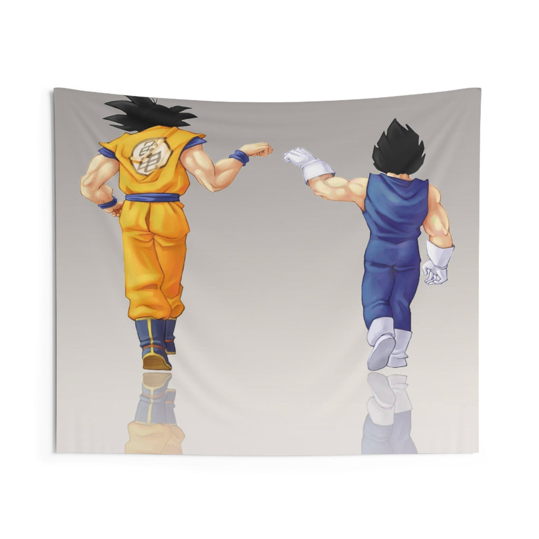 goku and vegeta Indoor Wall Tapestry