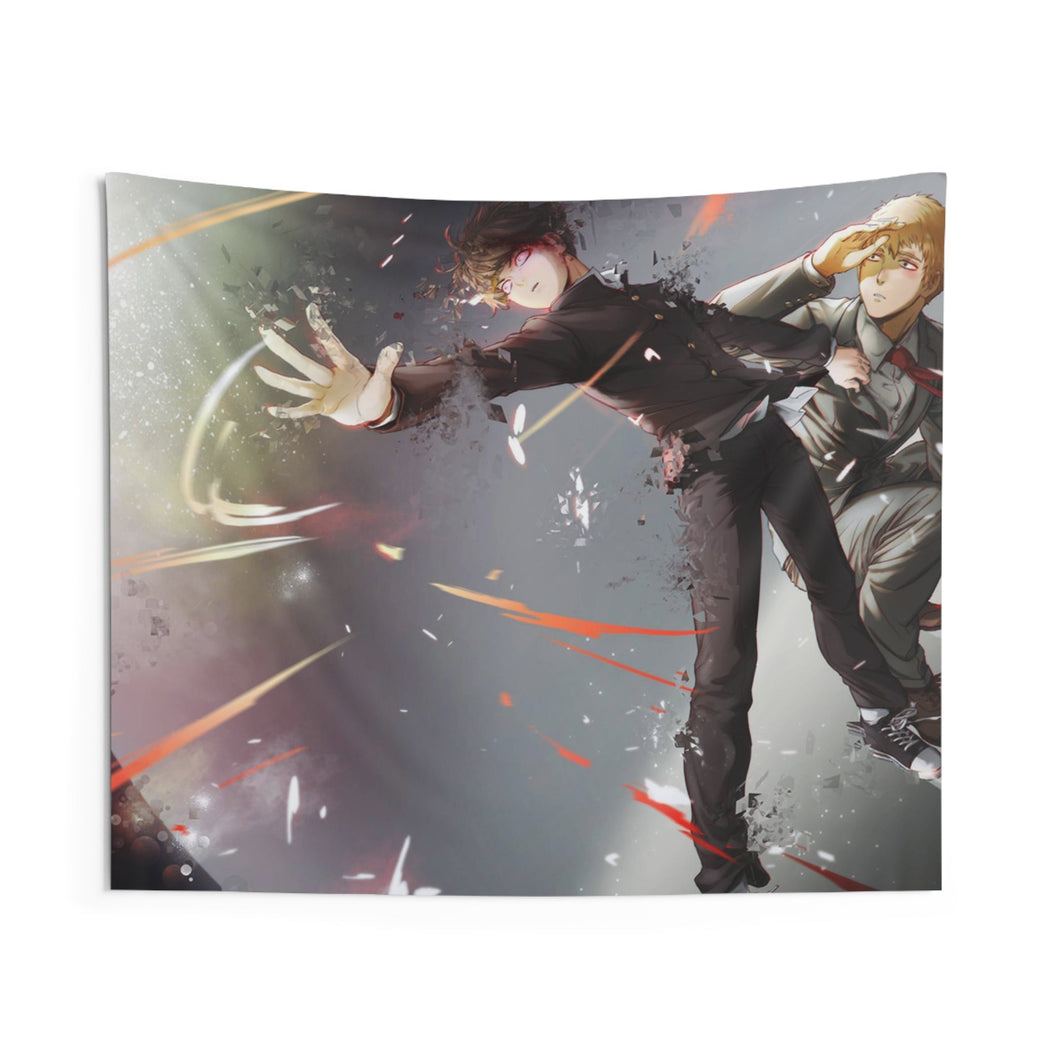 Mob Psycho 100 Arataka Reigen, Shigeo Kageyama Indoor Wall Tapestry