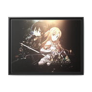 Asuna and Kirito (Sword Art Online) Canvas Framed Art Print