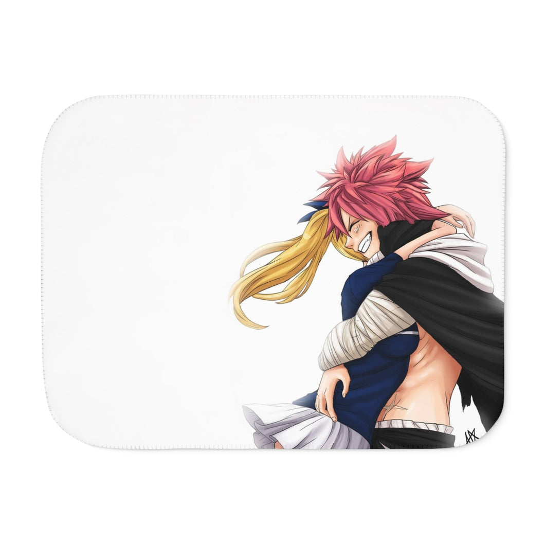 Fairy Tail Natsu Dragneel, Lucy Heartfilia Sherpa Blanket