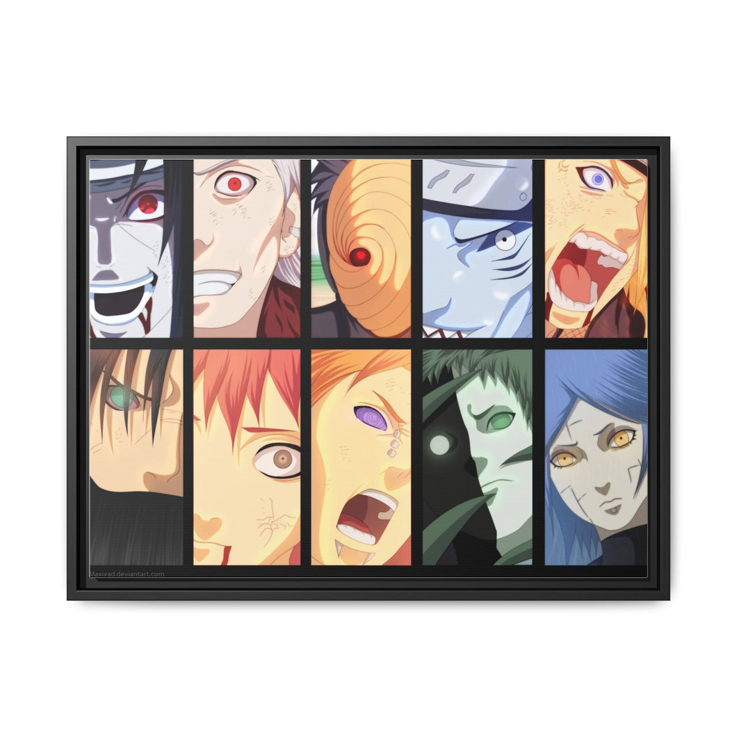 Akatsuki's members Canvas Framed Art Print