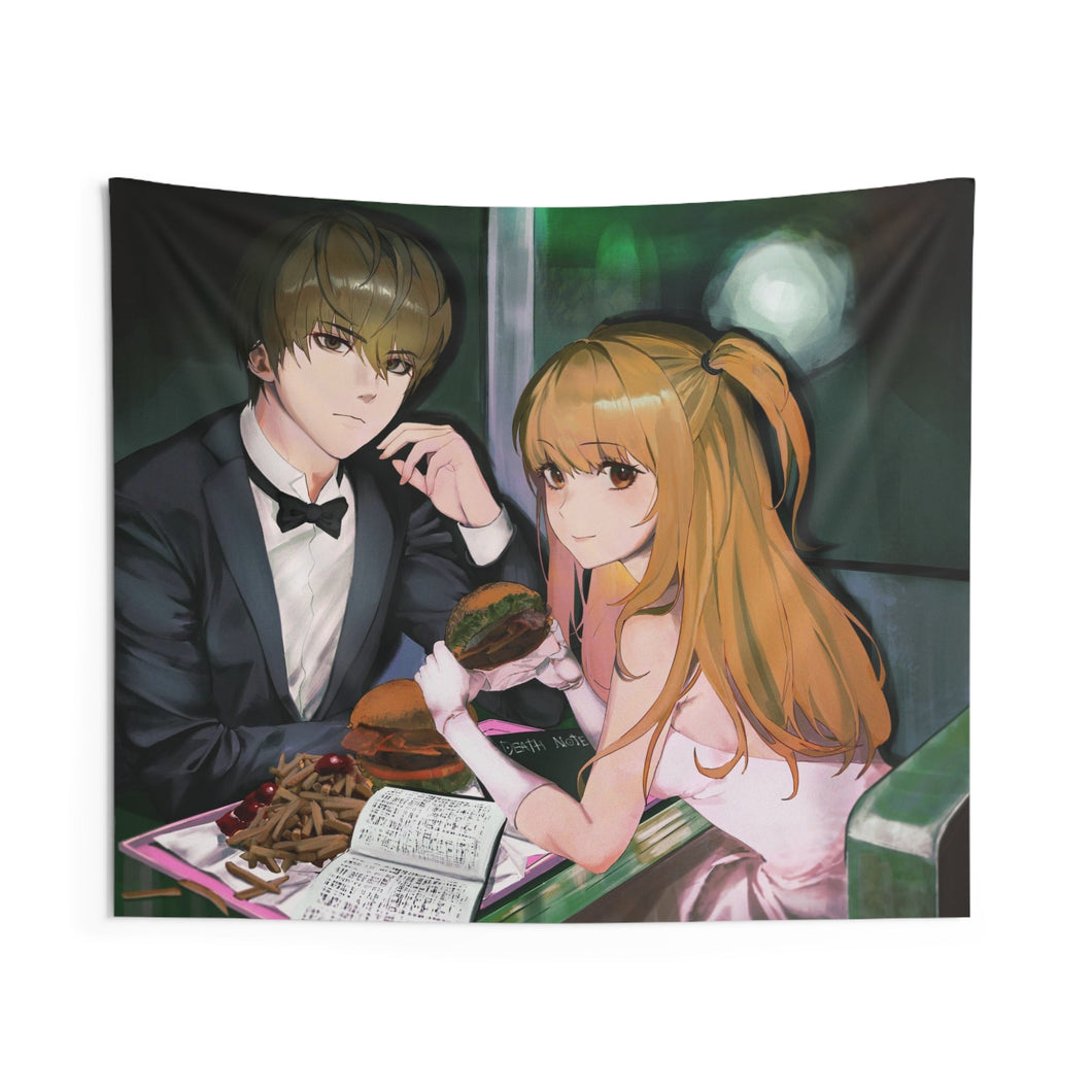 Death Note Light Yagami, Misa Amane Indoor Wall Tapestry