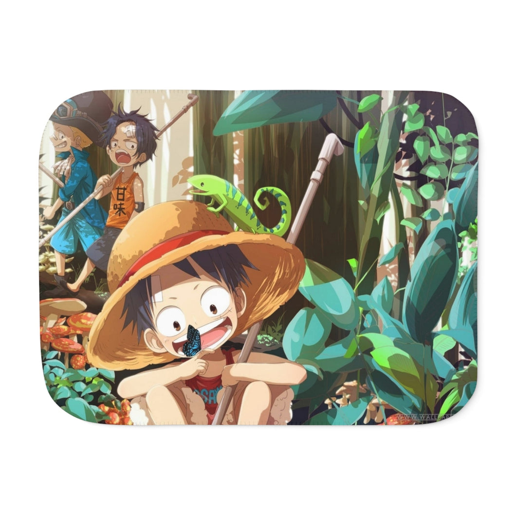 Anime One Piecer Sherpa Blanket