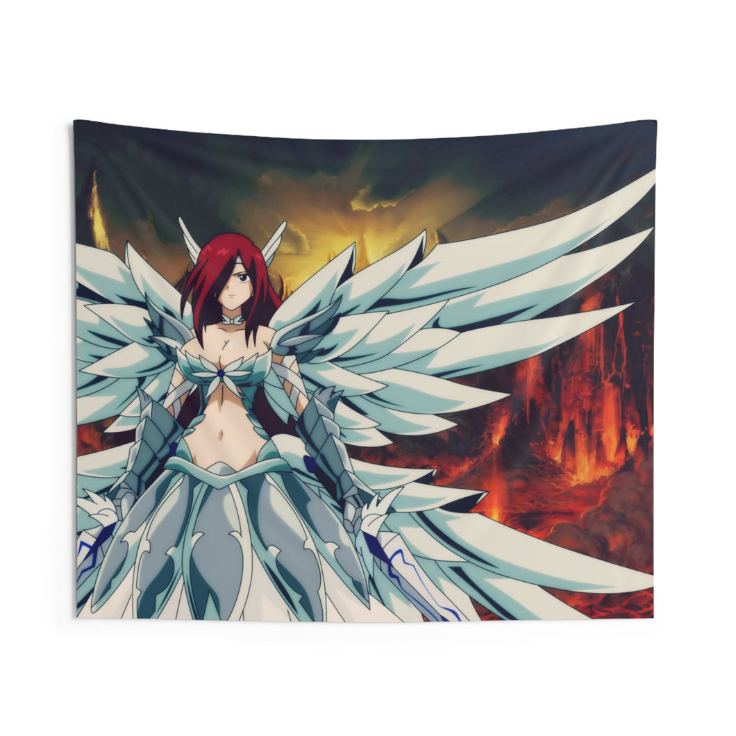 Erza Scarlet - Fight til the hell Indoor Wall Tapestry