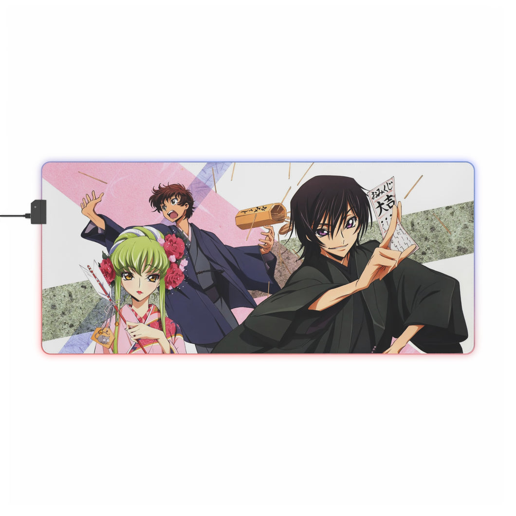Code Geass Lelouch Lamperouge, Suzaku Kururugi RGB LED Mouse Pad (Desk Mat)