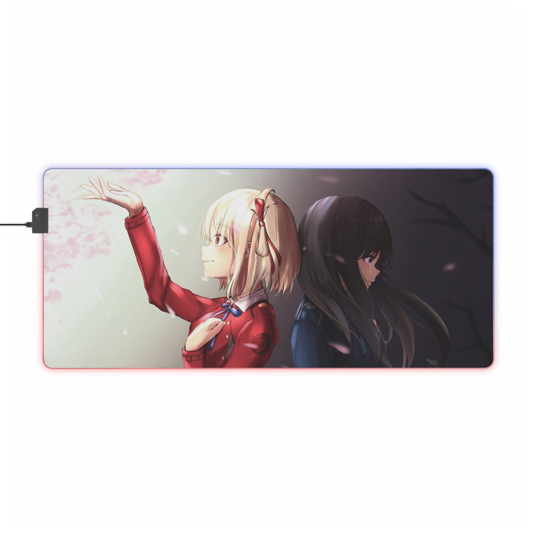 Lycoris Recoil Takina Inoue, Chisato Nishikigi RGB LED Mouse Pad (Desk Mat)