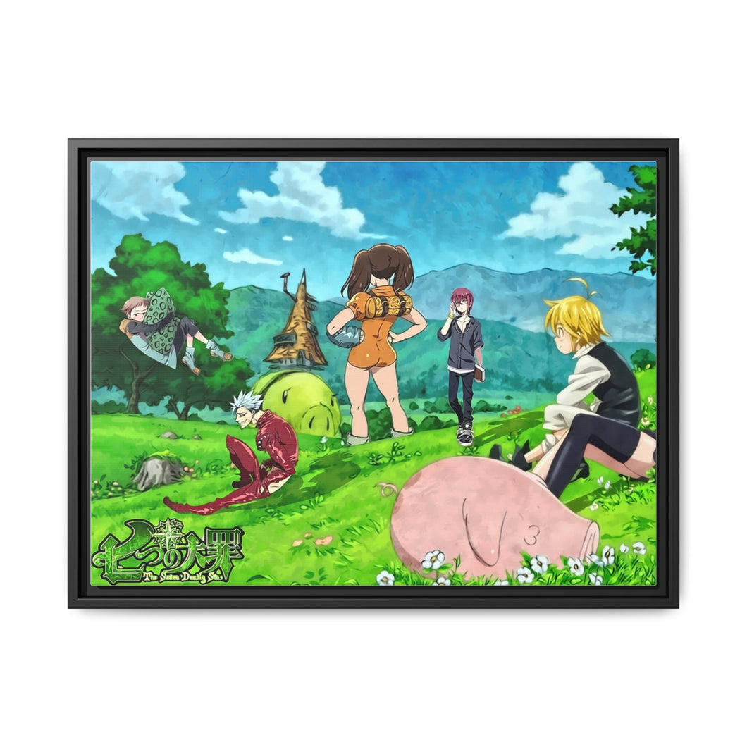 The Seven Deadly Sins Canvas Framed Art Print