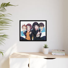 Load image into Gallery viewer, Hyouka Eru Chitanda, Satoshi Fukube, Mayaka Ibara Canvas Framed Art Print
