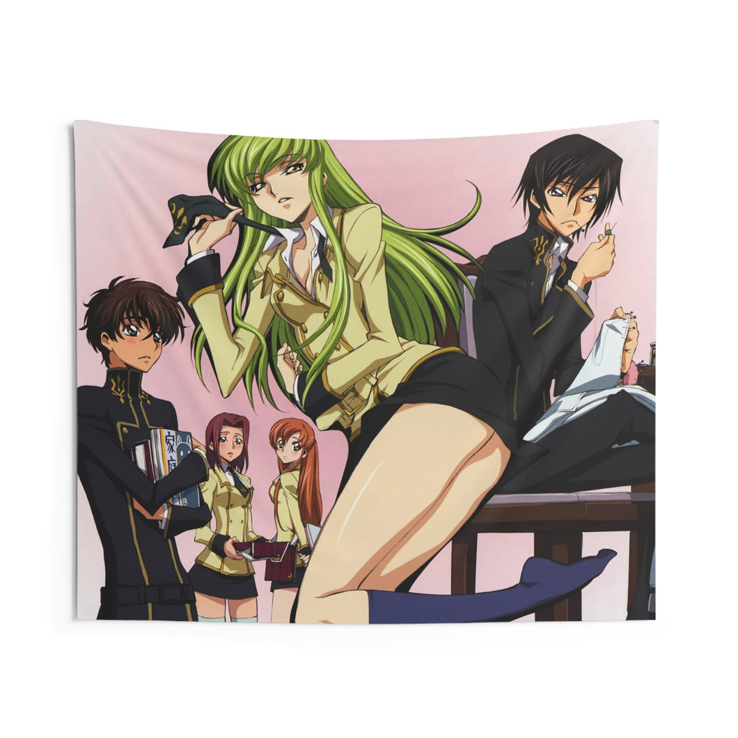 Code Geass Lelouch Lamperouge, Suzaku Kururugi, Shirley Fenette Indoor Wall Tapestry