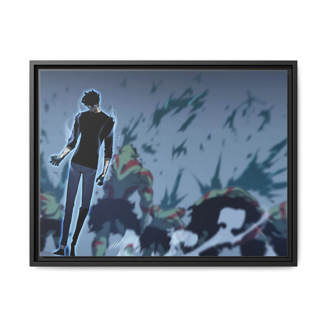 Solo Leveling (Sun Jin-Woo) Dual Screen 4K Canvas Framed Art Print