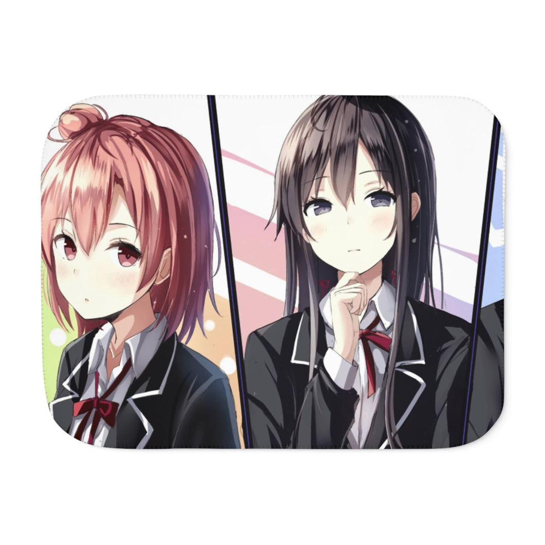 My Teen Romantic Comedy SNAFU Hachiman Hikigaya, Yukino Yukinoshita, Yui Yuigahama Sherpa Blanket