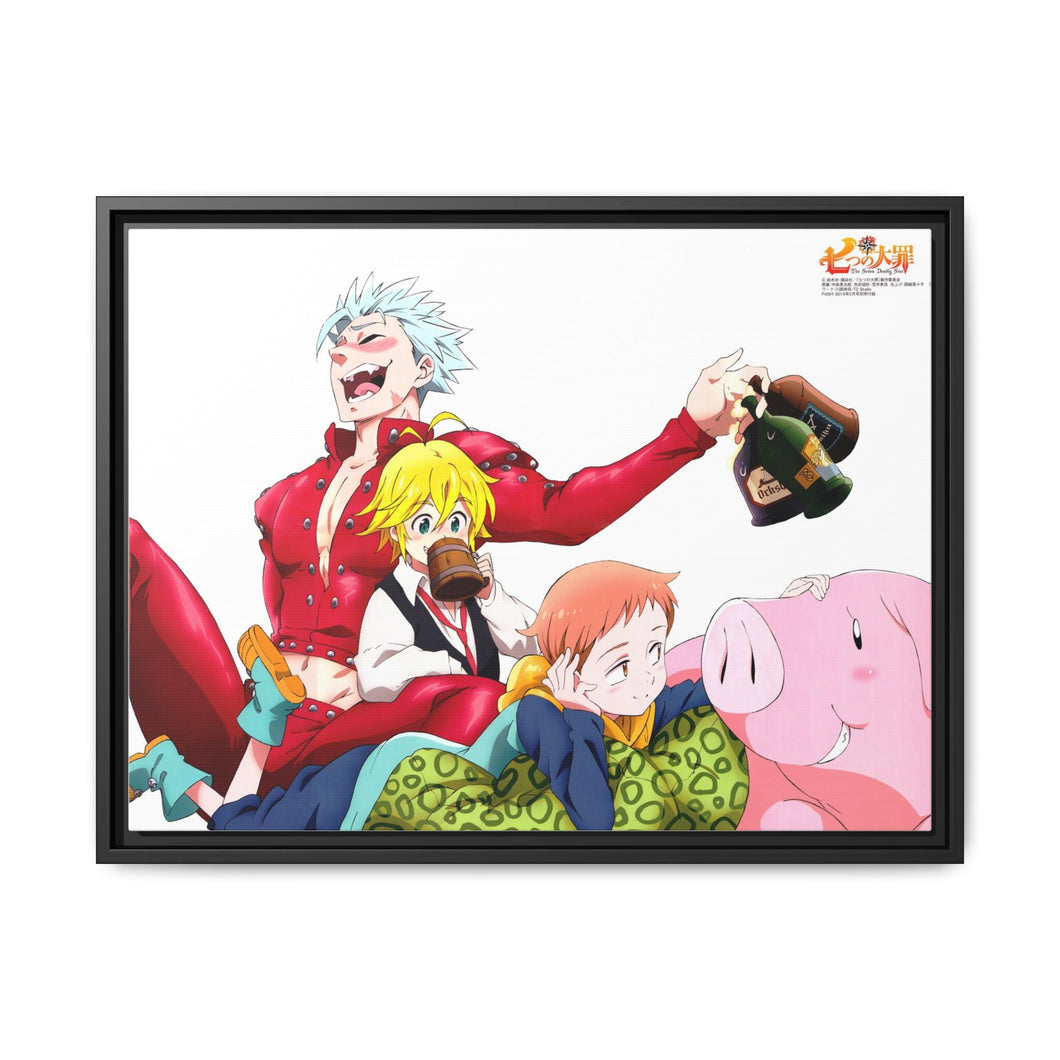 Anime The Seven Deadly Sins Canvas Framed Art Print