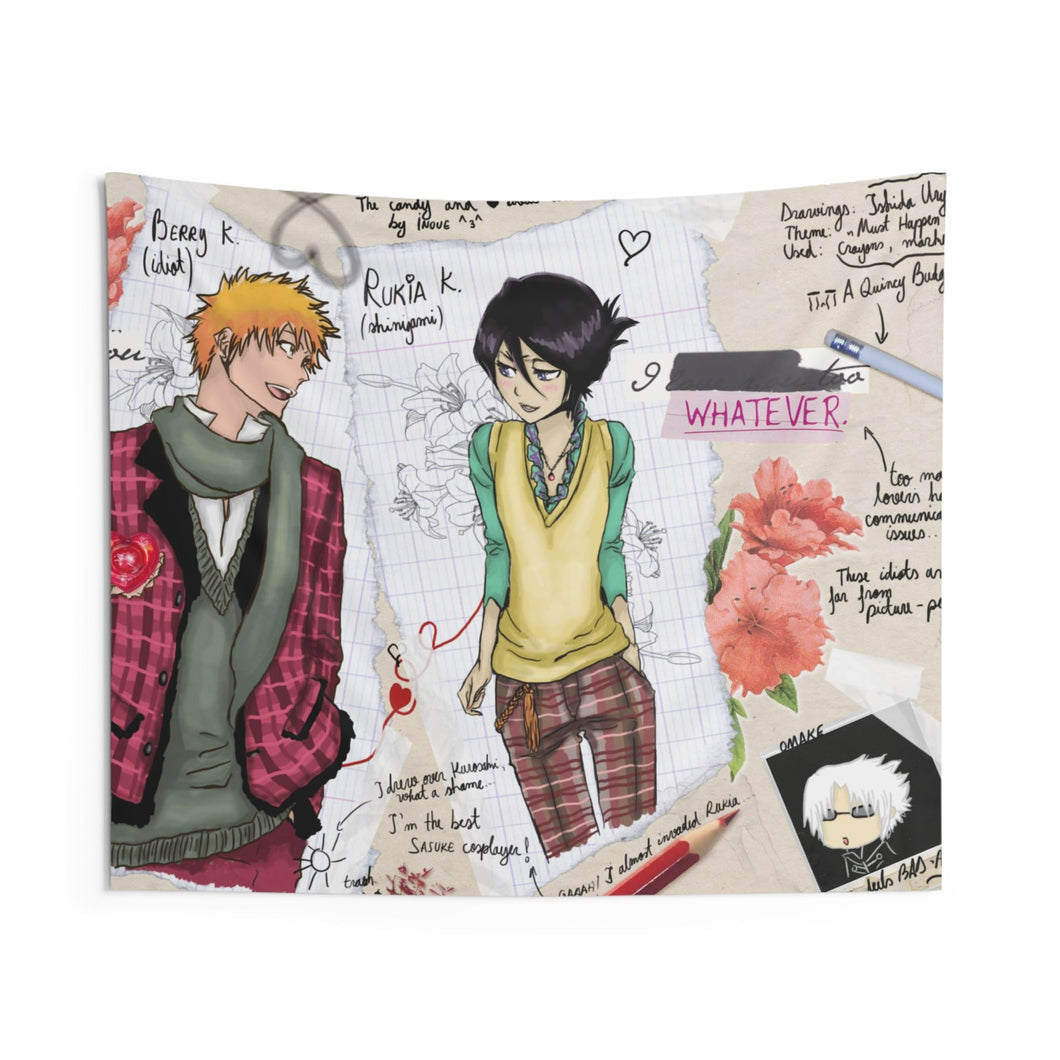 Bleach Ichigo Kurosaki, Rukia Kuchiki Indoor Wall Tapestry
