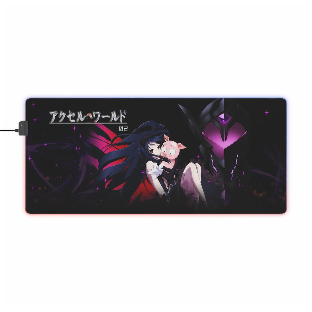 Accel World Kuroyukihime, Haruyuki Arita RGB LED Mouse Pad (Desk Mat)