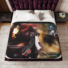 Load image into Gallery viewer, Sasuke and Itachi Sherpa Blanket
