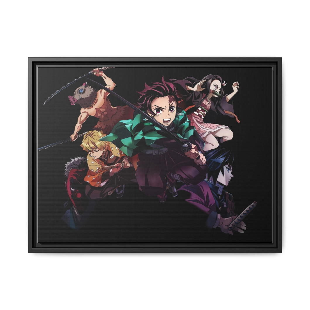 Demon Slayer: Kimetsu no Yaiba Canvas Framed Art Print