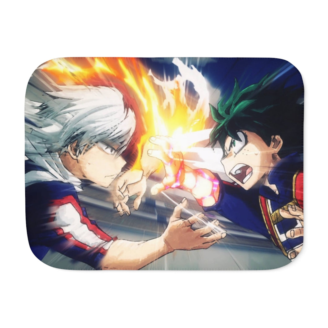 Izuku VS Shoto Sherpa Blanket