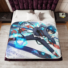 Load image into Gallery viewer, Anime Blue Exorcistr Sherpa Blanket

