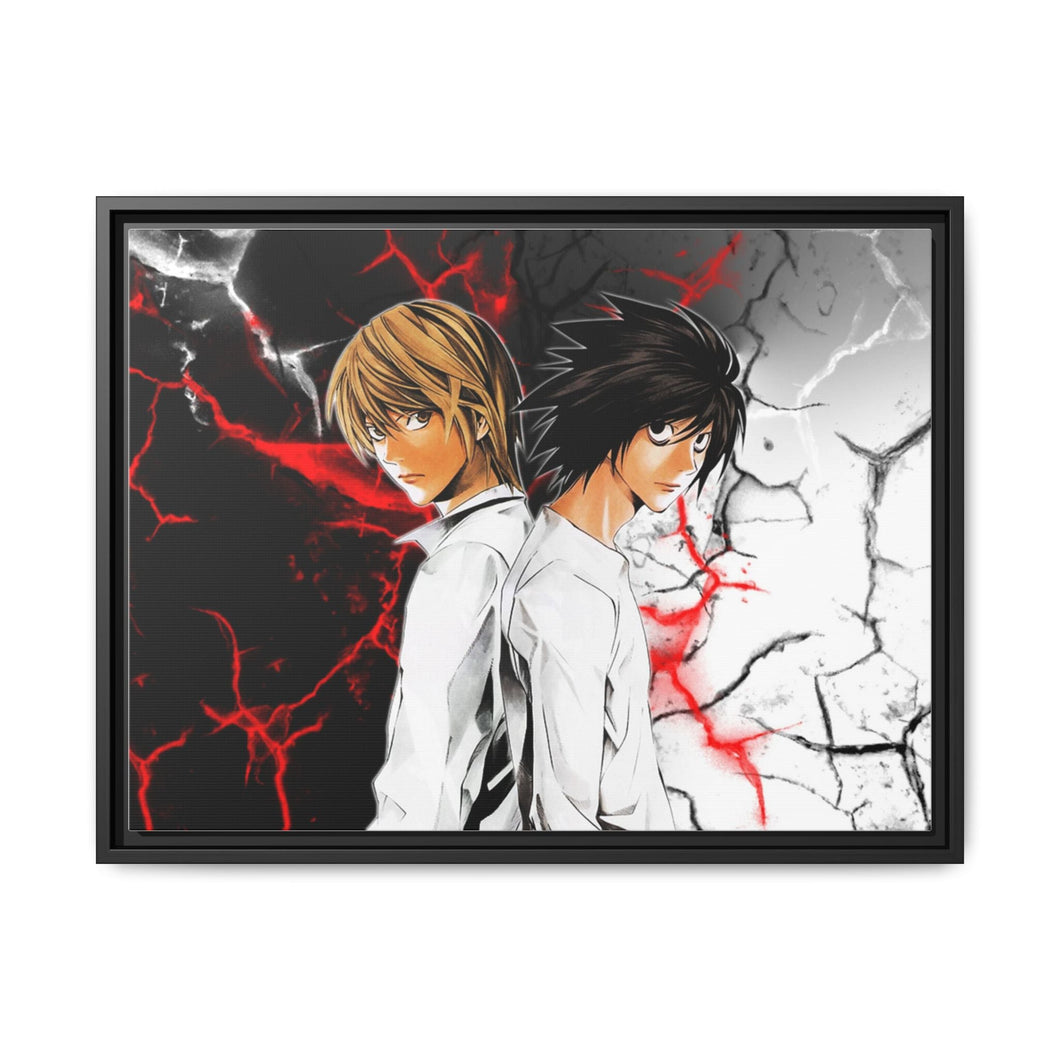 Light Yagami and L (Death Note) Canvas Framed Art Print