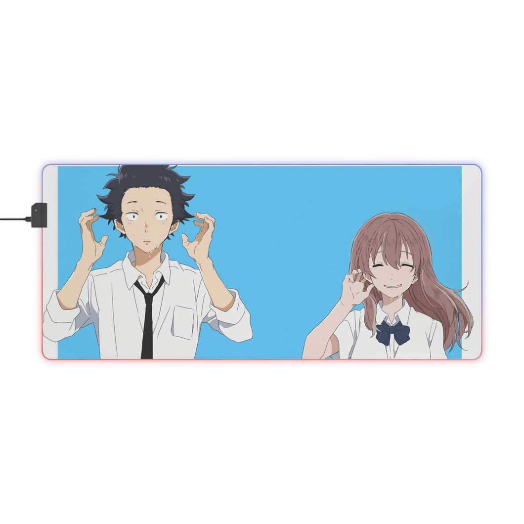 Koe No Katachi Shouko Nishimiya, Shouya Ishida RGB LED Mouse Pad (Desk Mat)