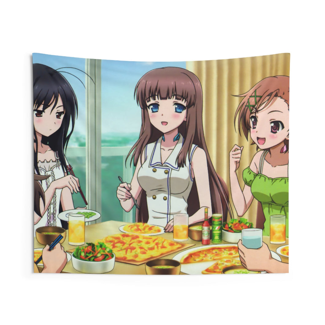 Accel World Kuroyukihime, Haruyuki Arita, Chiyuri Kurashima, Takumu Mayuzumi, Fuuko Kurasaki Indoor Wall Tapestry