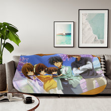 Load image into Gallery viewer, Clannad Tomoya Okazaki, Nagisa Furukawa, Akio Furukawa, Sanae Furukawa Sherpa Blanket
