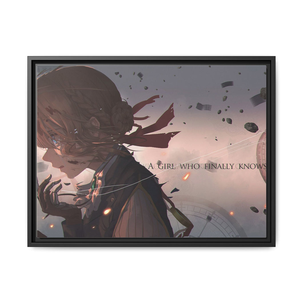 Anime Violet Evergarden Canvas Framed Art Print