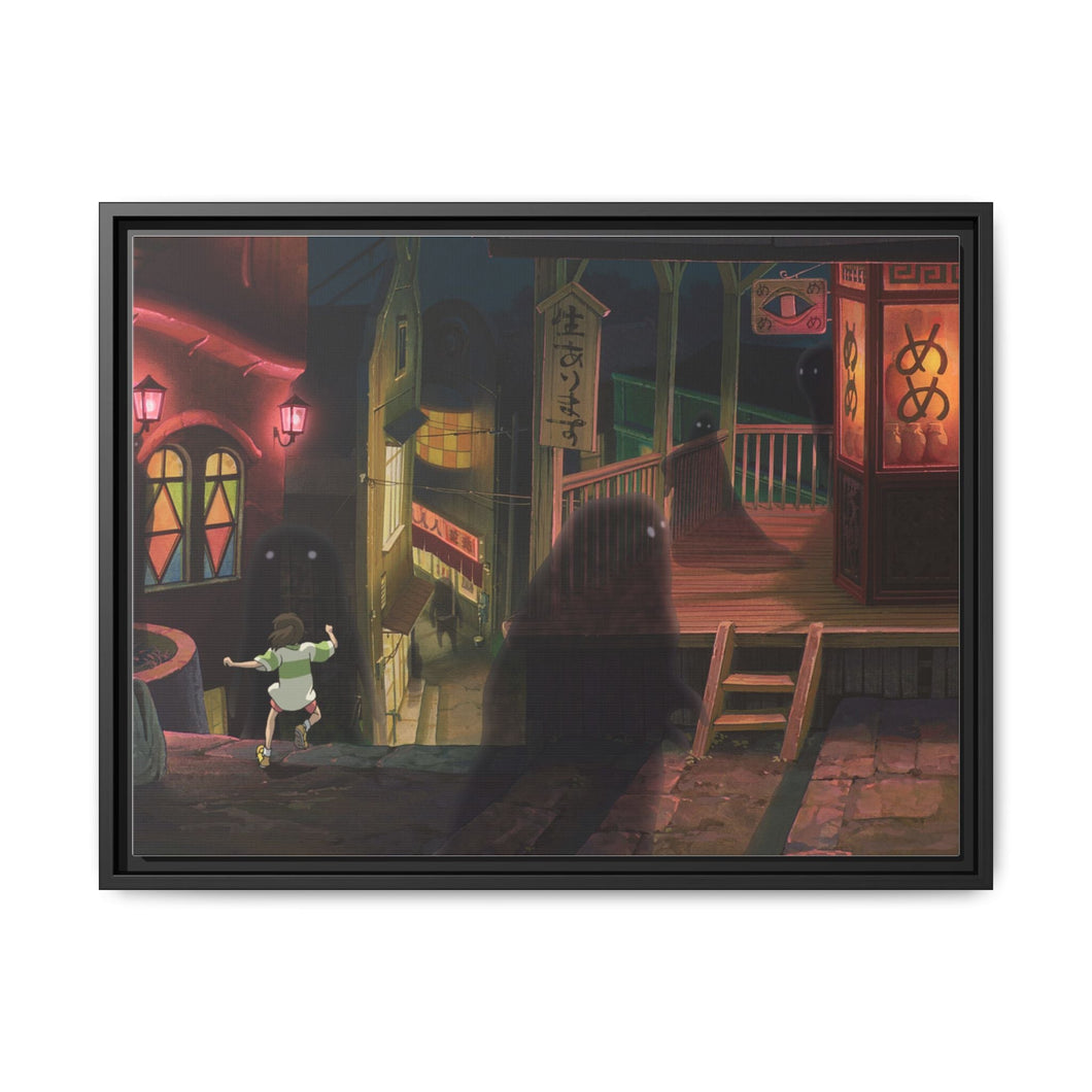 Anime Spirited Away Canvas Framed Art Print