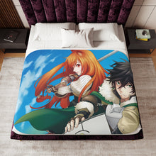 Load image into Gallery viewer, Naofumi and Raphtalia Sherpa Blanket
